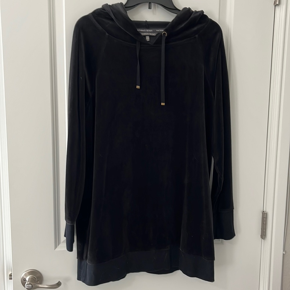Victoria Secret long velour pullover hoodie